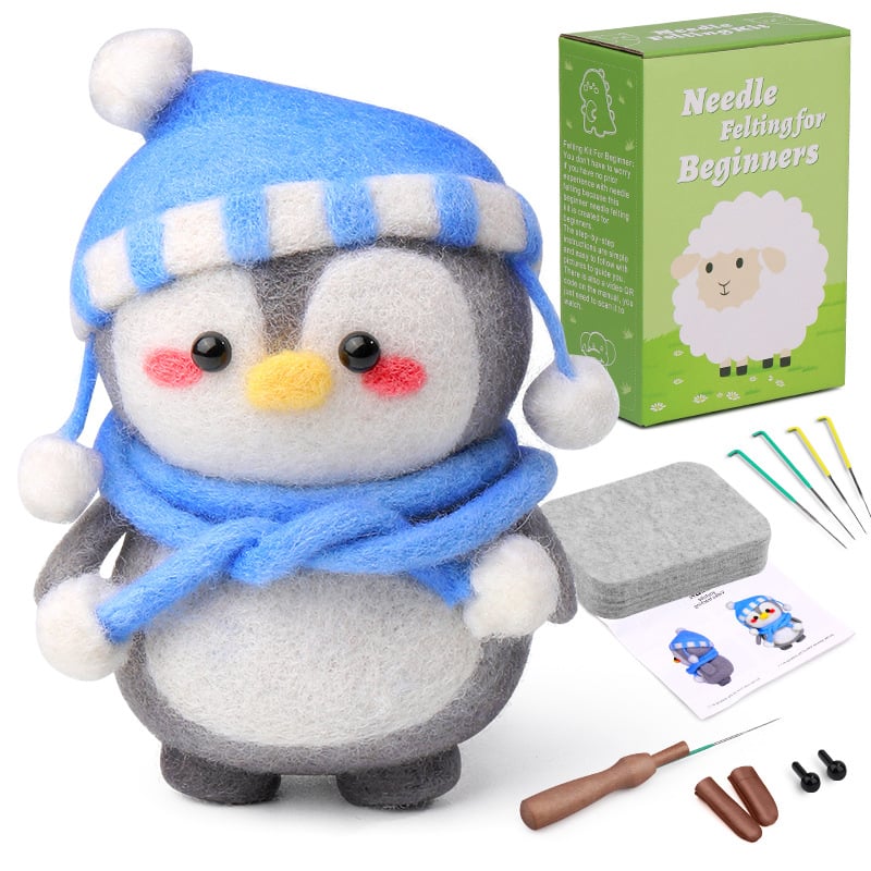 DIY Needle Felting Penguin Kit
