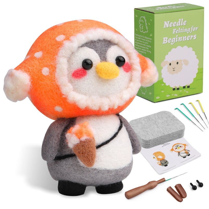 DIY Needle Felting Penguin Kit