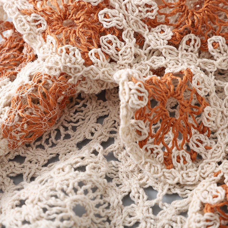 Handmade Crochet Striped Crop Tank Tops