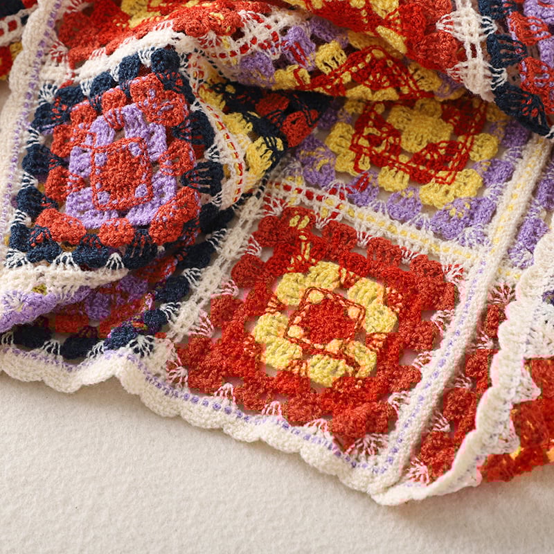 handmade floral vintage crochet cardigan