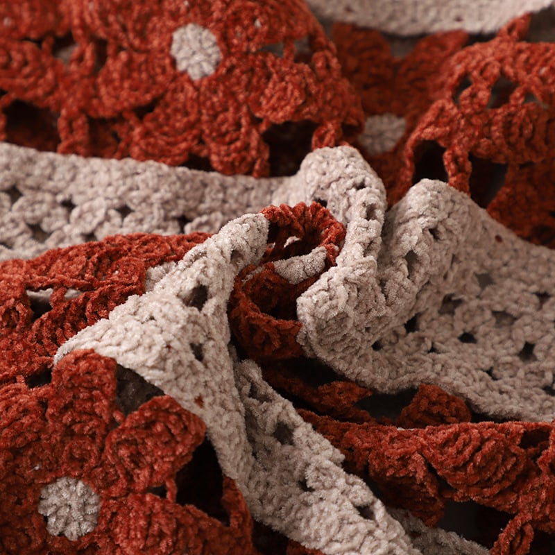 Handmade Crochet Hollow Knit Sleeve Tops