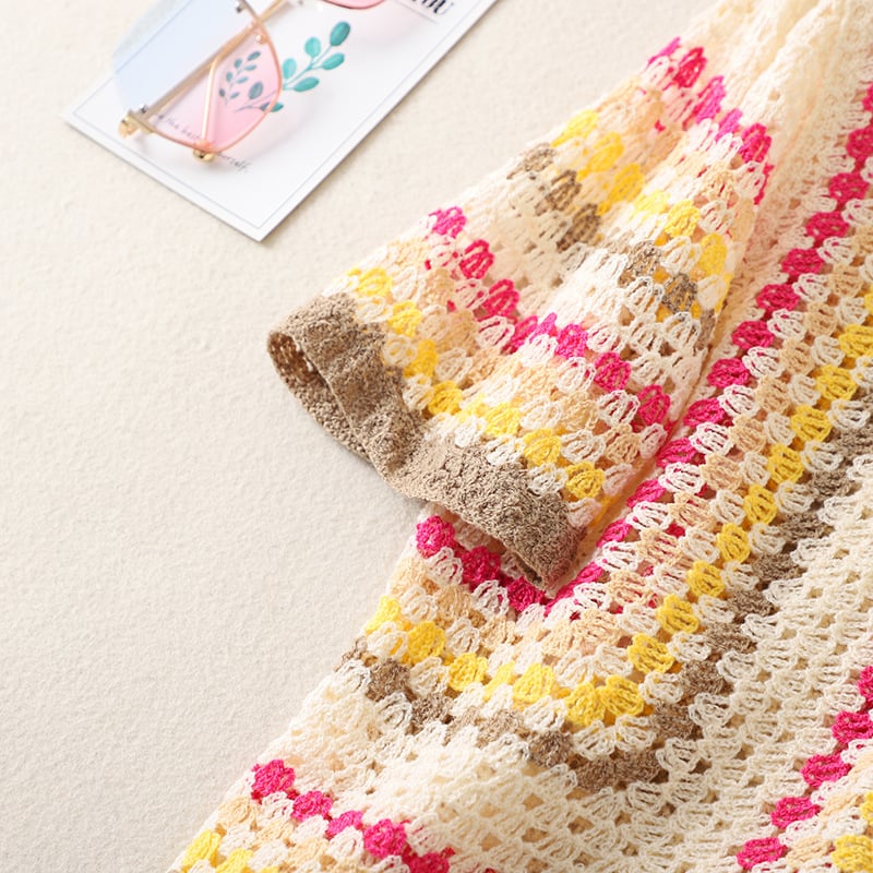 Handmade Crochet Short Sleeve Knit Shirt