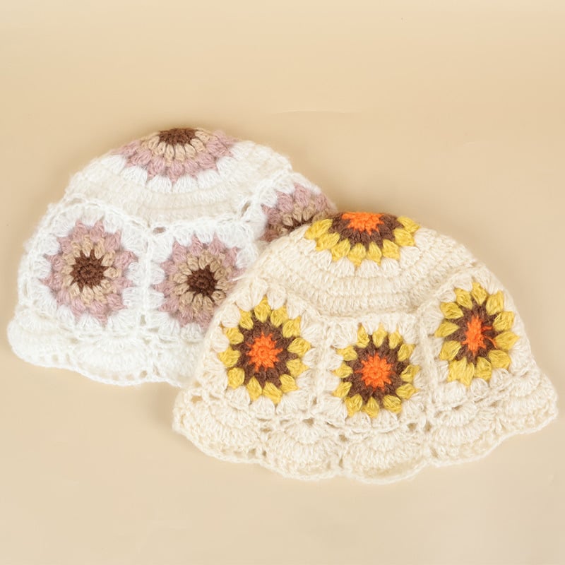 handmade crochet granny square hat