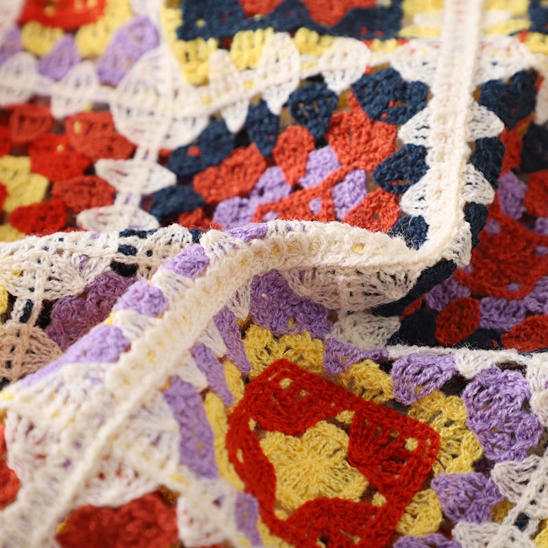 handmade floral vintage crochet cardigan