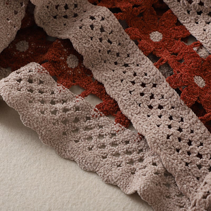 Handmade Crochet Hollow Knit Sleeve Tops