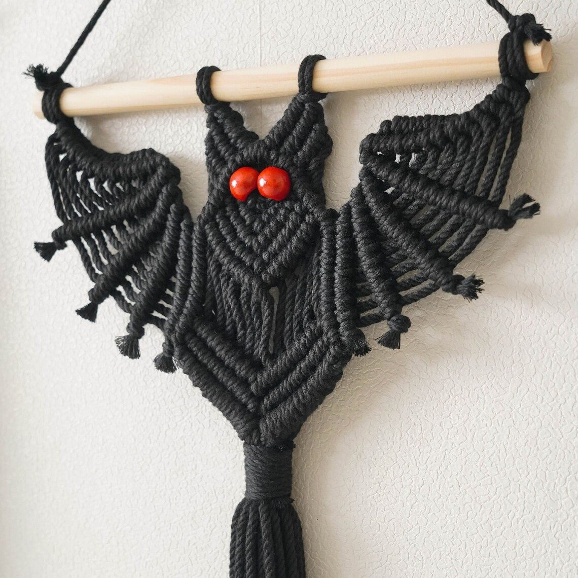 Charming Handmade Crochet Bat Wall Hanging 