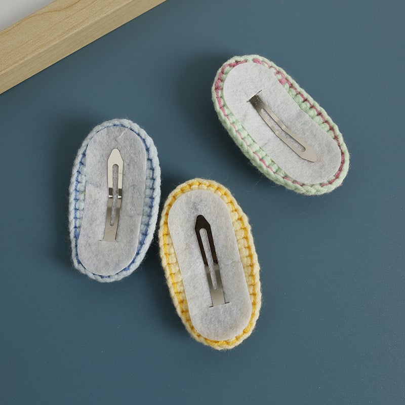 Handmade Crochet Embroidered Hair Clips