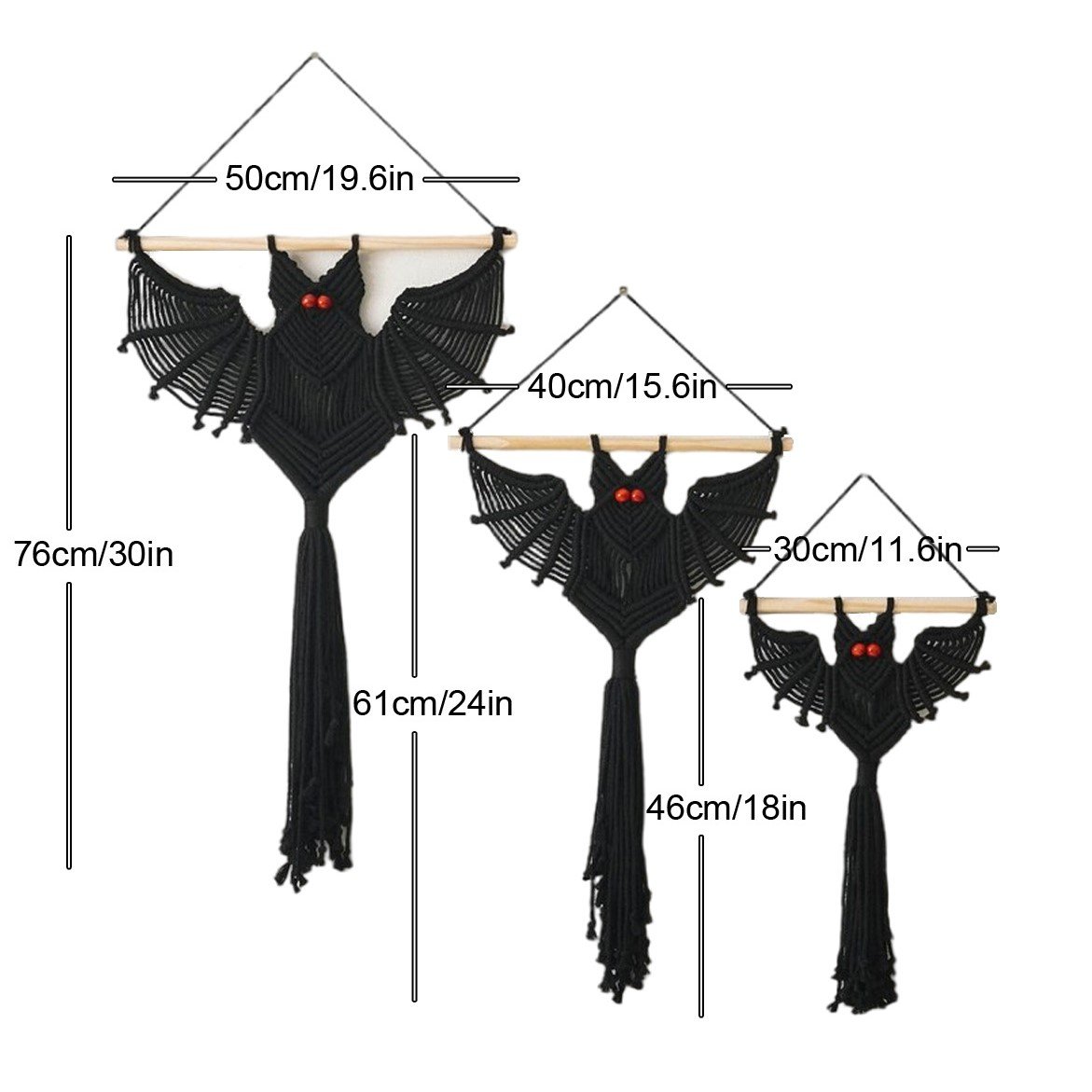 Charming Handmade Crochet Bat Wall Hanging 