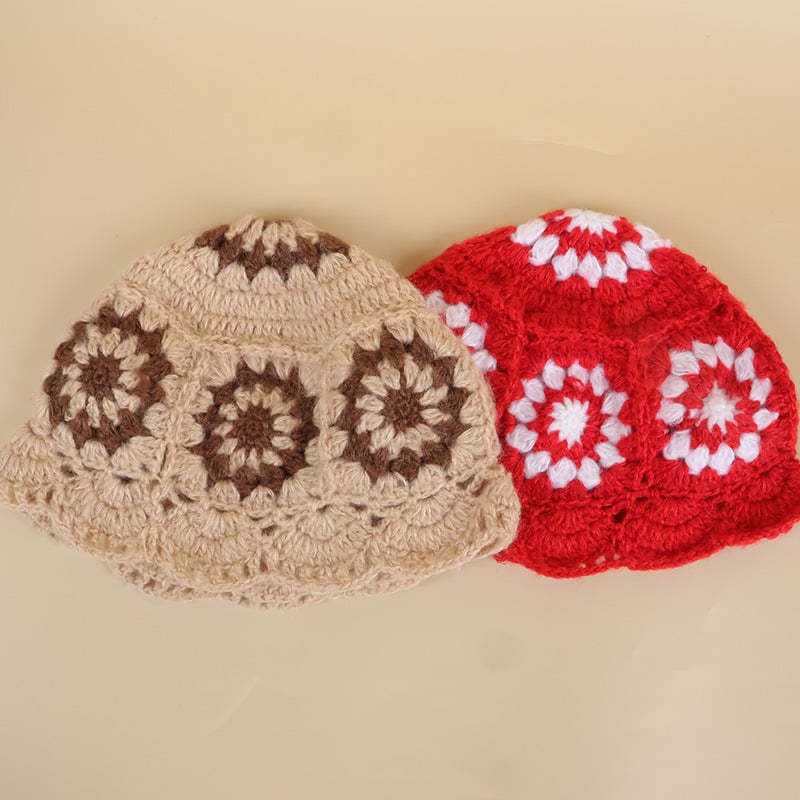 handmade crochet granny square hat