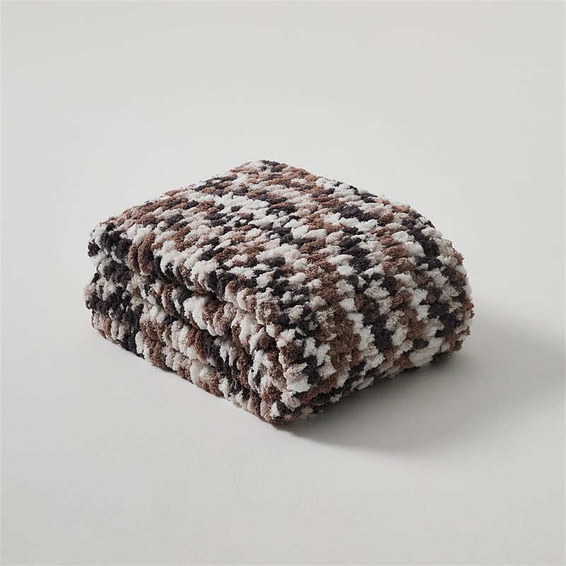 Purple Ombre Knit Throw