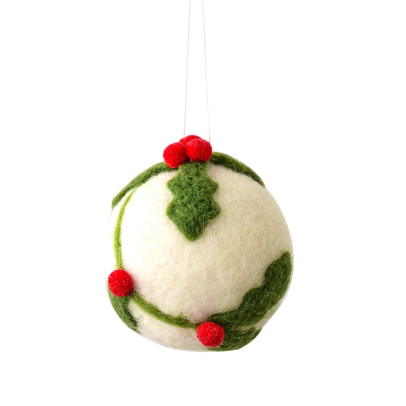 Handmade Wool Felt Christmas Balls