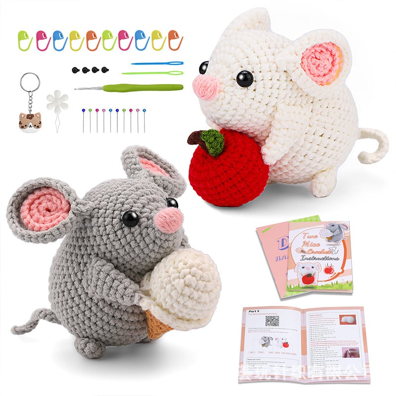 Crochet Mouse DIY Kit for Beginners