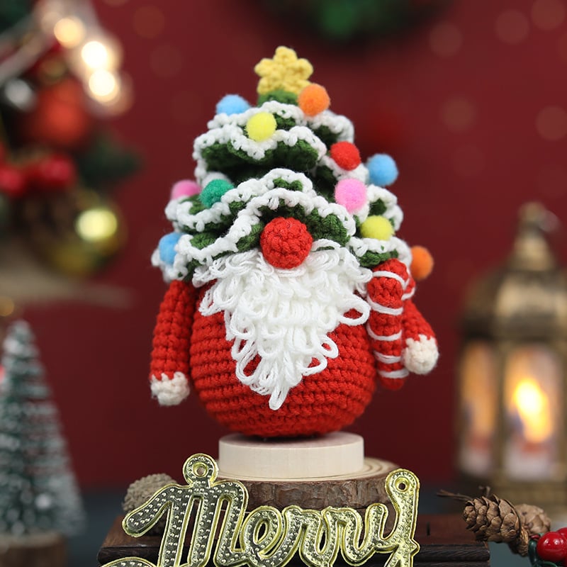 Santa Gnome Christmas Tree Crochet Kit