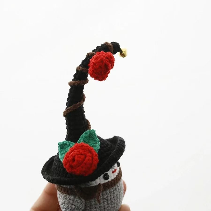 Handmade Crochet Rose Penguin Doll