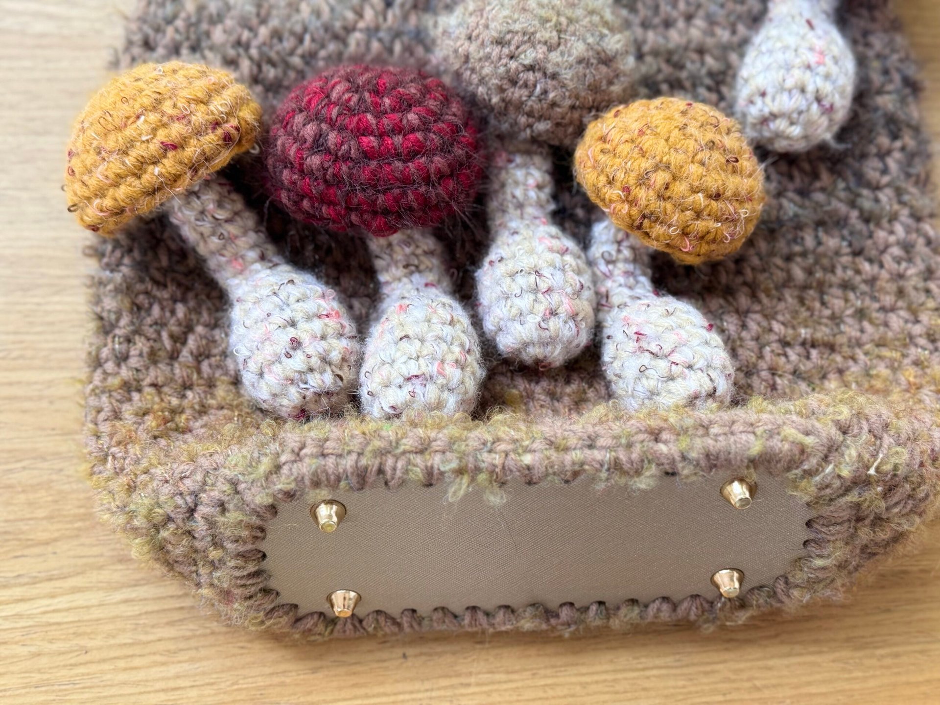 crochet mushroom bag