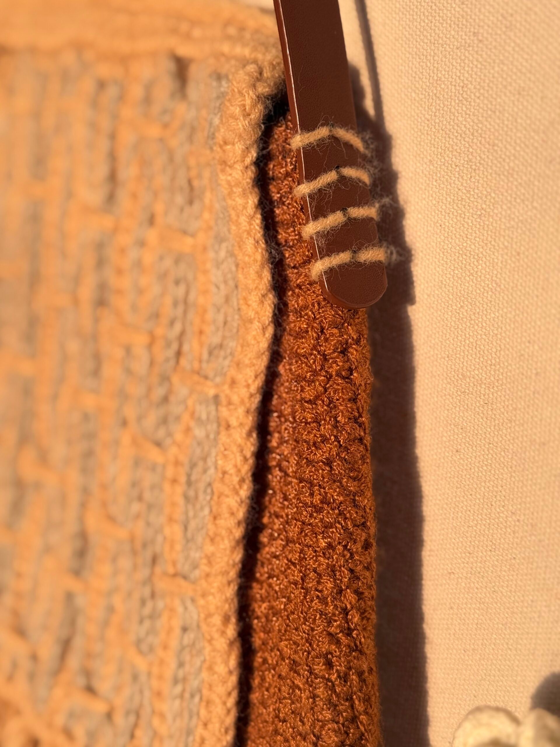 handmade knitted crossbody bag