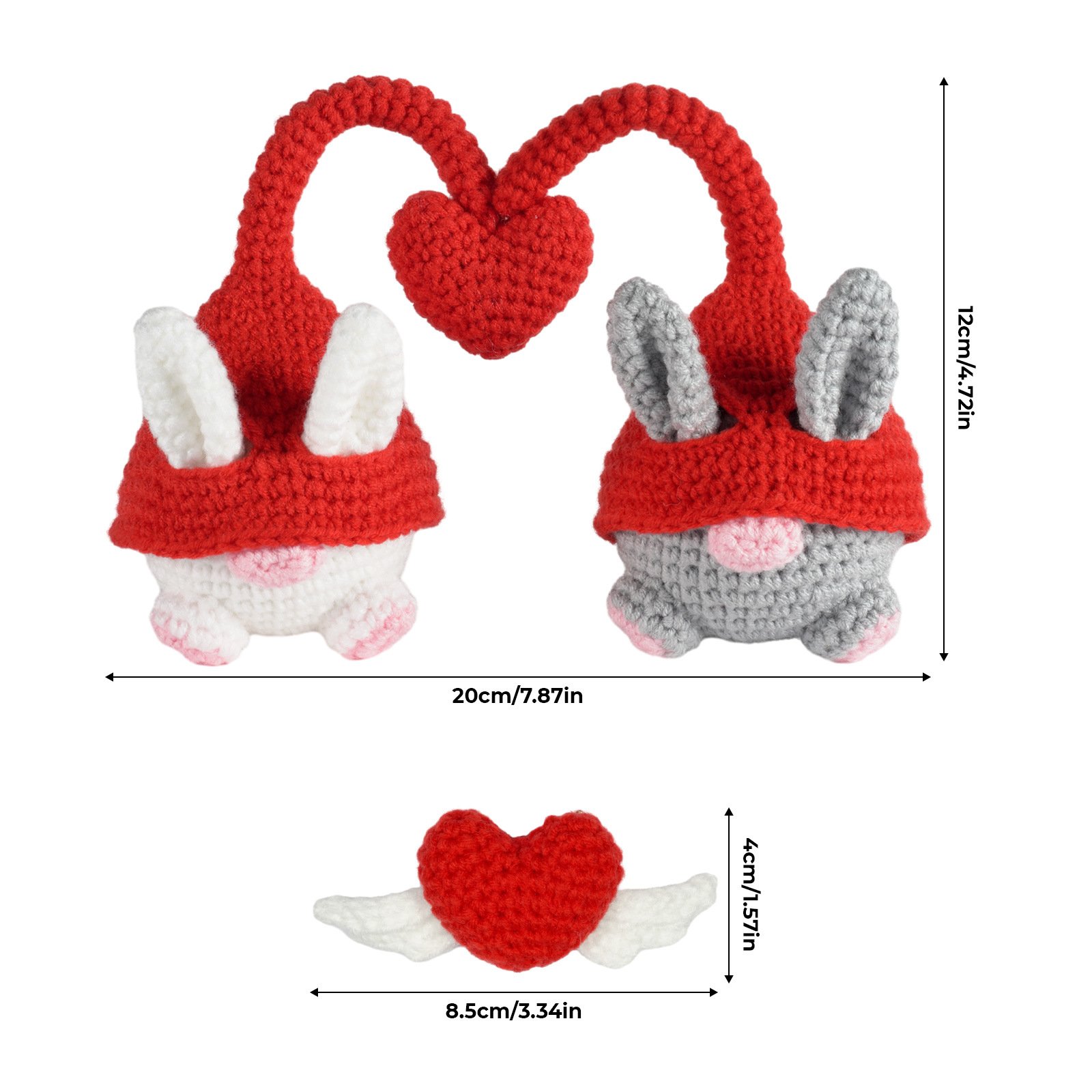 Crochet Bunny Gnome Couple Kit