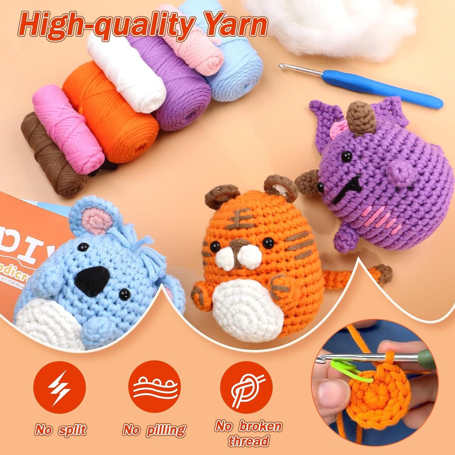 crochet purple monster kit