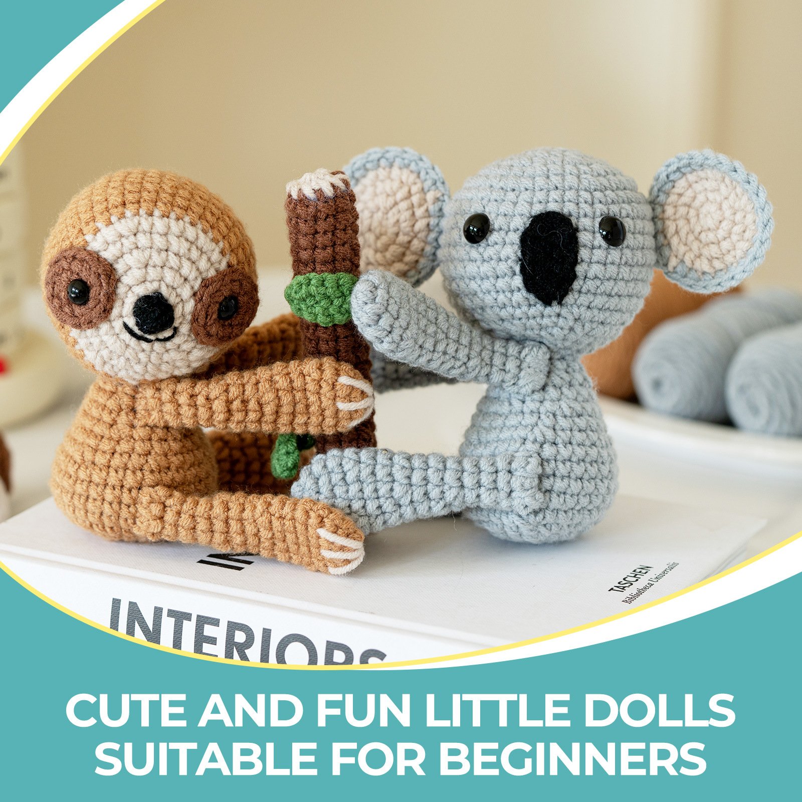 Crochet Sloth and Koala Plush Kit