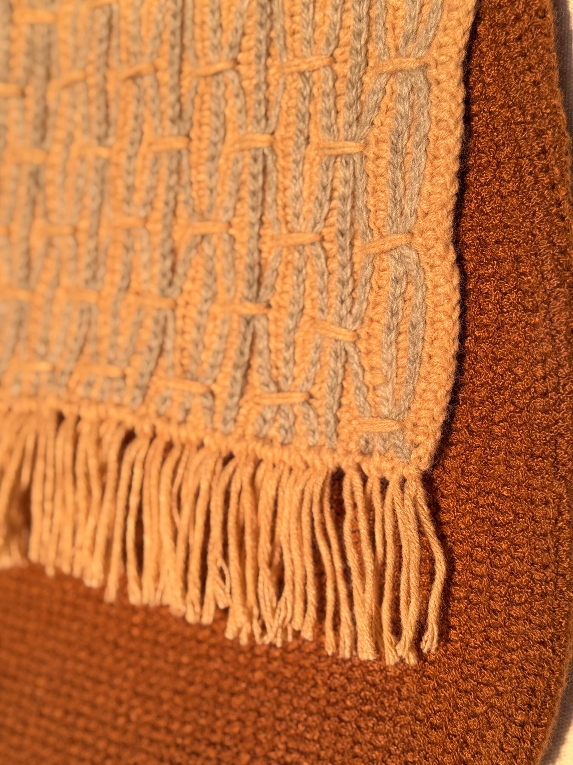 handmade knitted crossbody bag