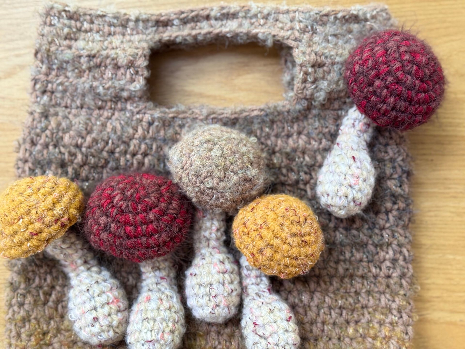 crochet mushroom bag