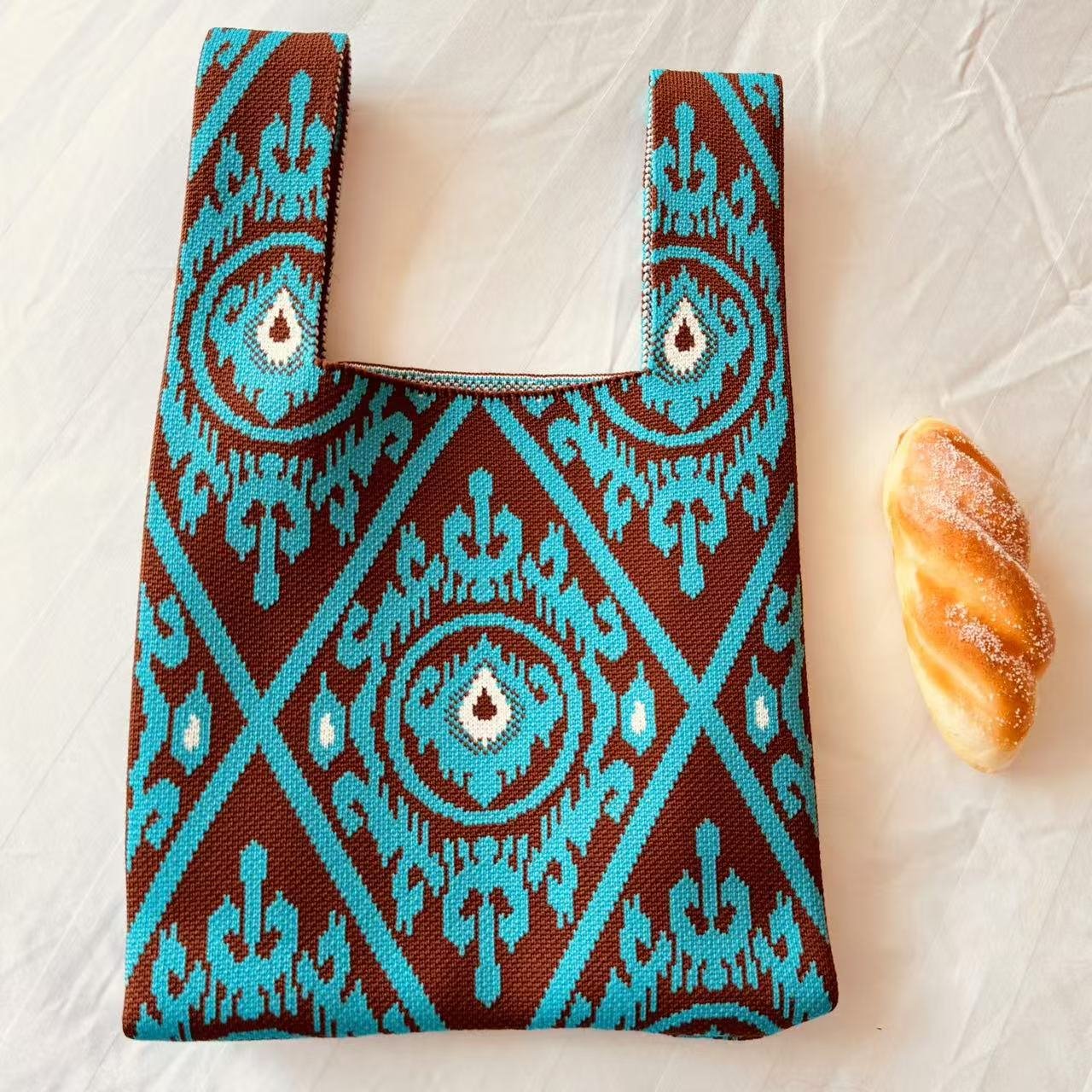 Atlas pattern handbag