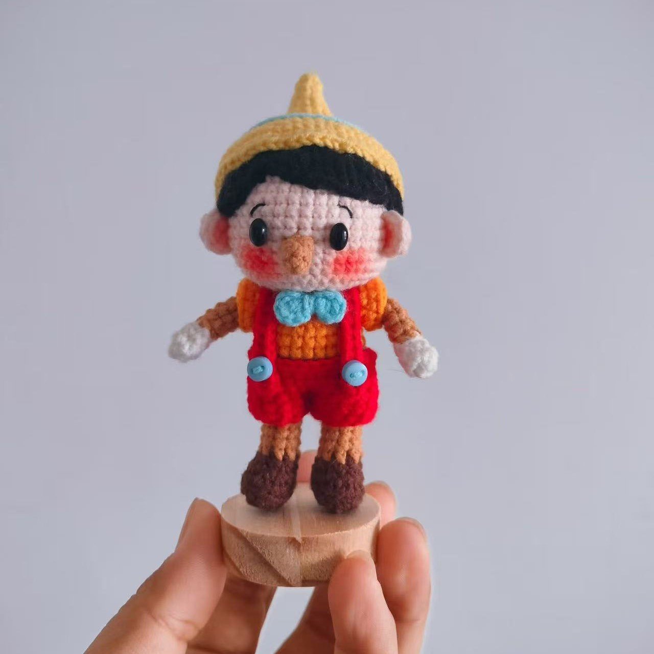 Handmade Crochet Pinocchio Keychain