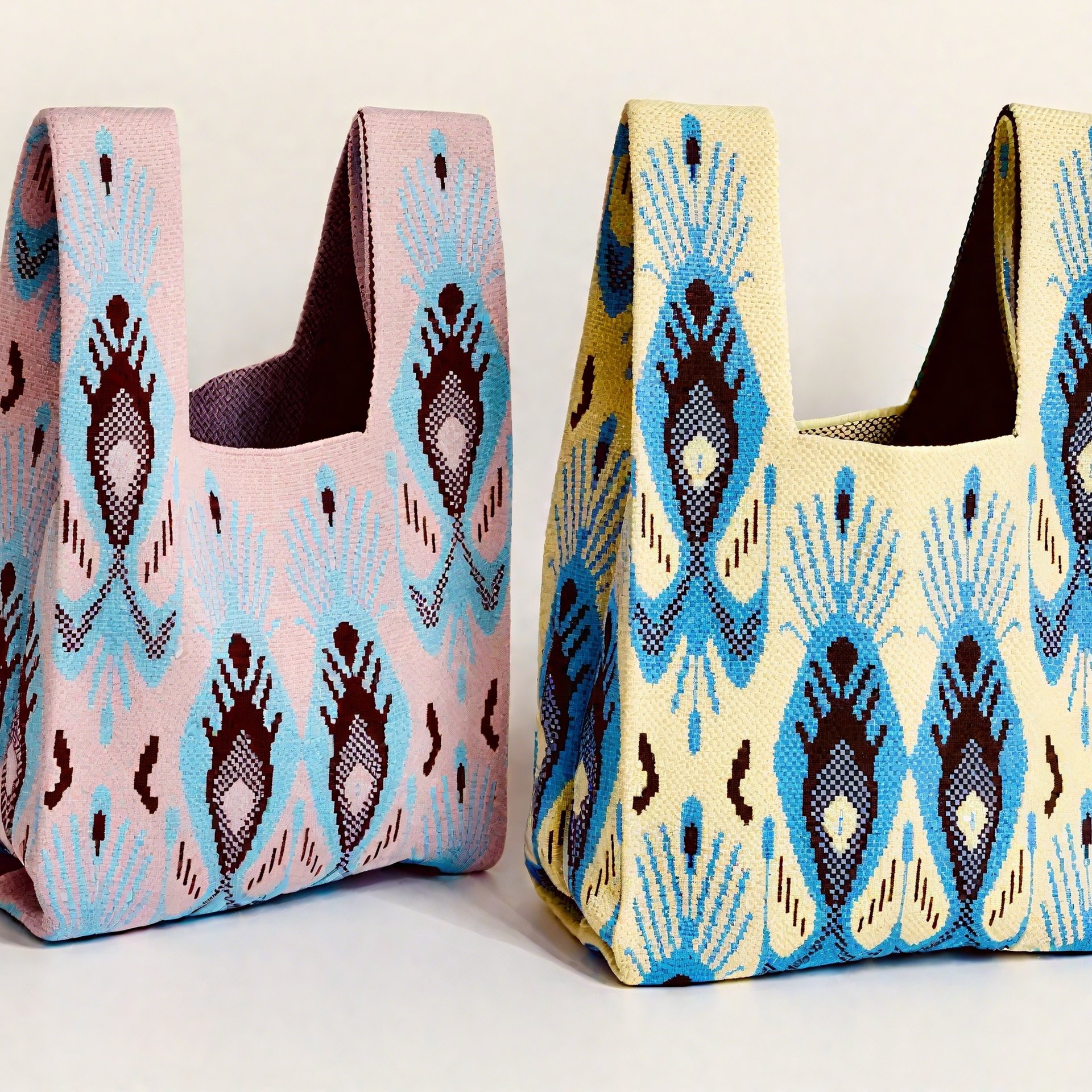 atlas pattern knit bag