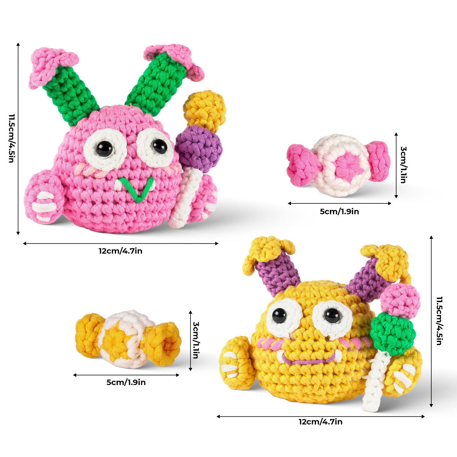 Crochet Monster Candy DIY Kit