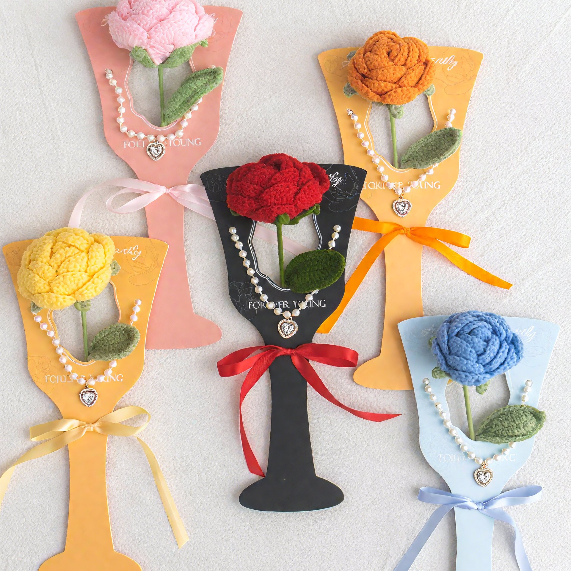 Handmade Crochet Rose Bouquet