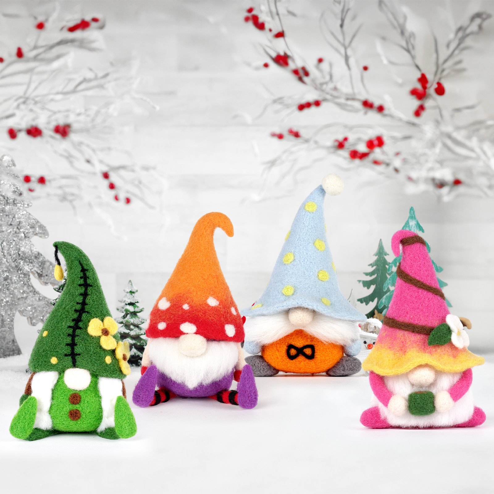 Christmas Needle Felting Gnome Kit