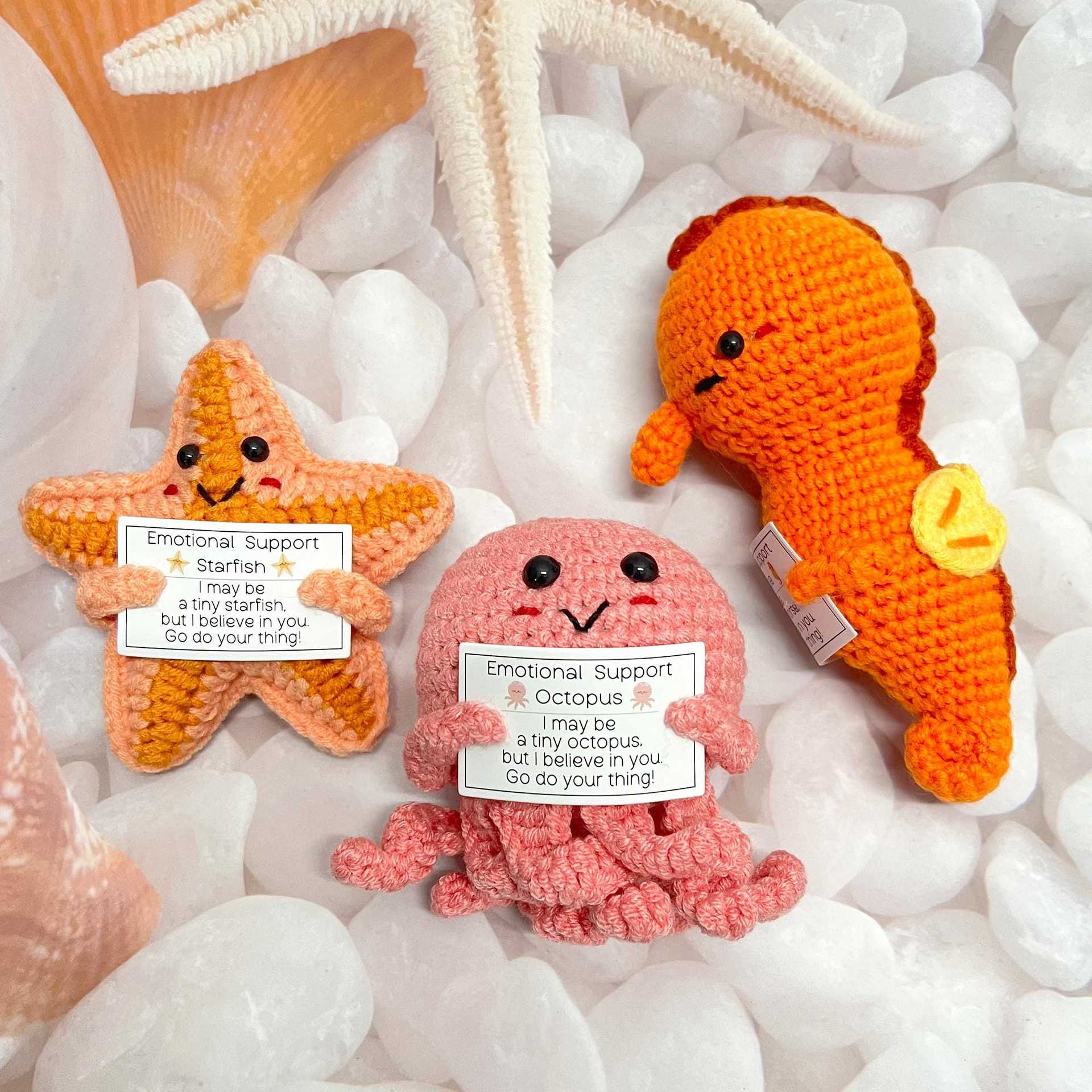 Crochet Emotional Support Ocean Dolls