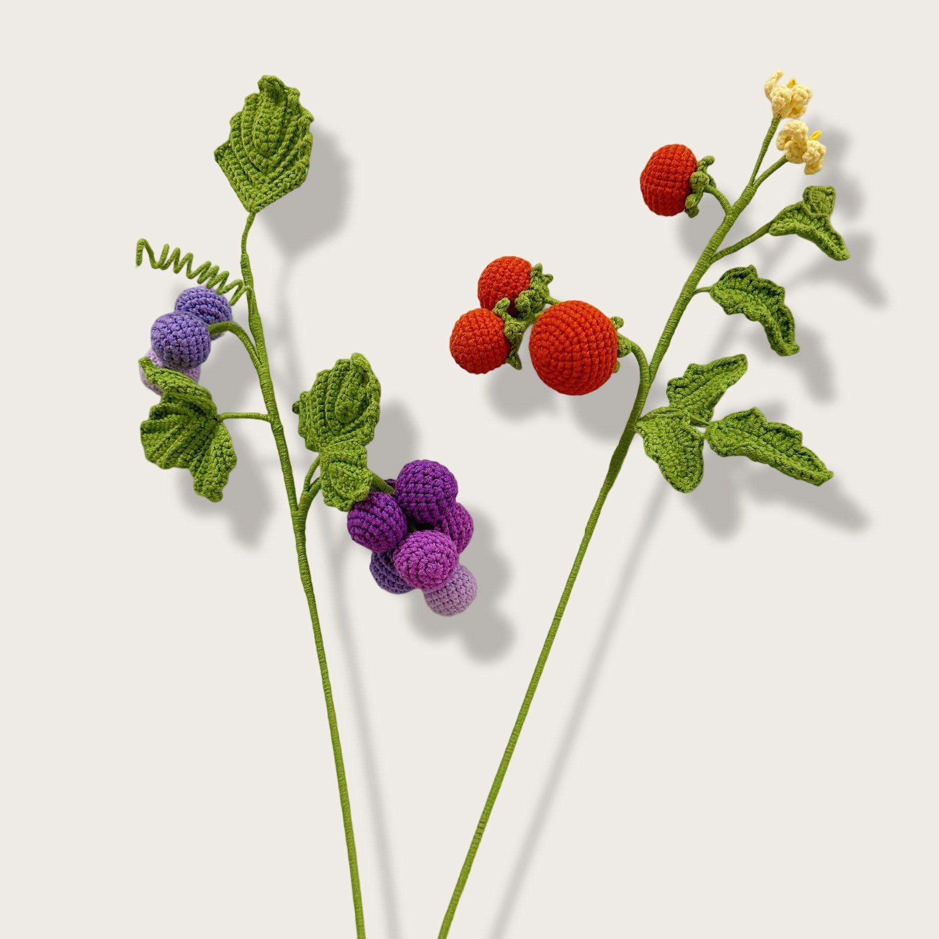 Whimsical Handmade Crochet Fruit and Vegetable Bouquet