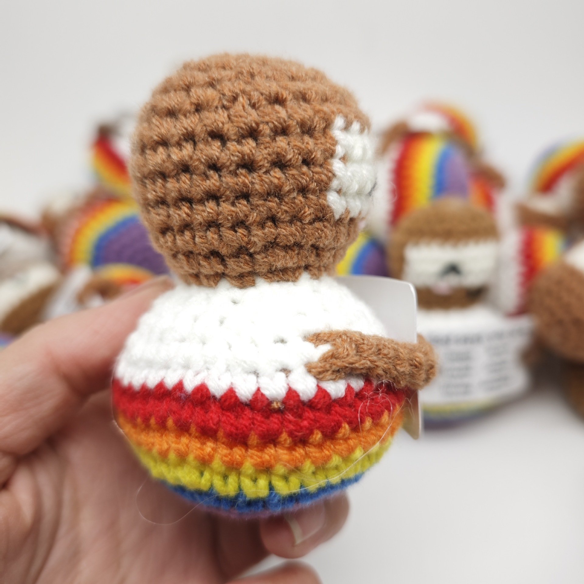 Rainbow Crochet Emotional Support Plush