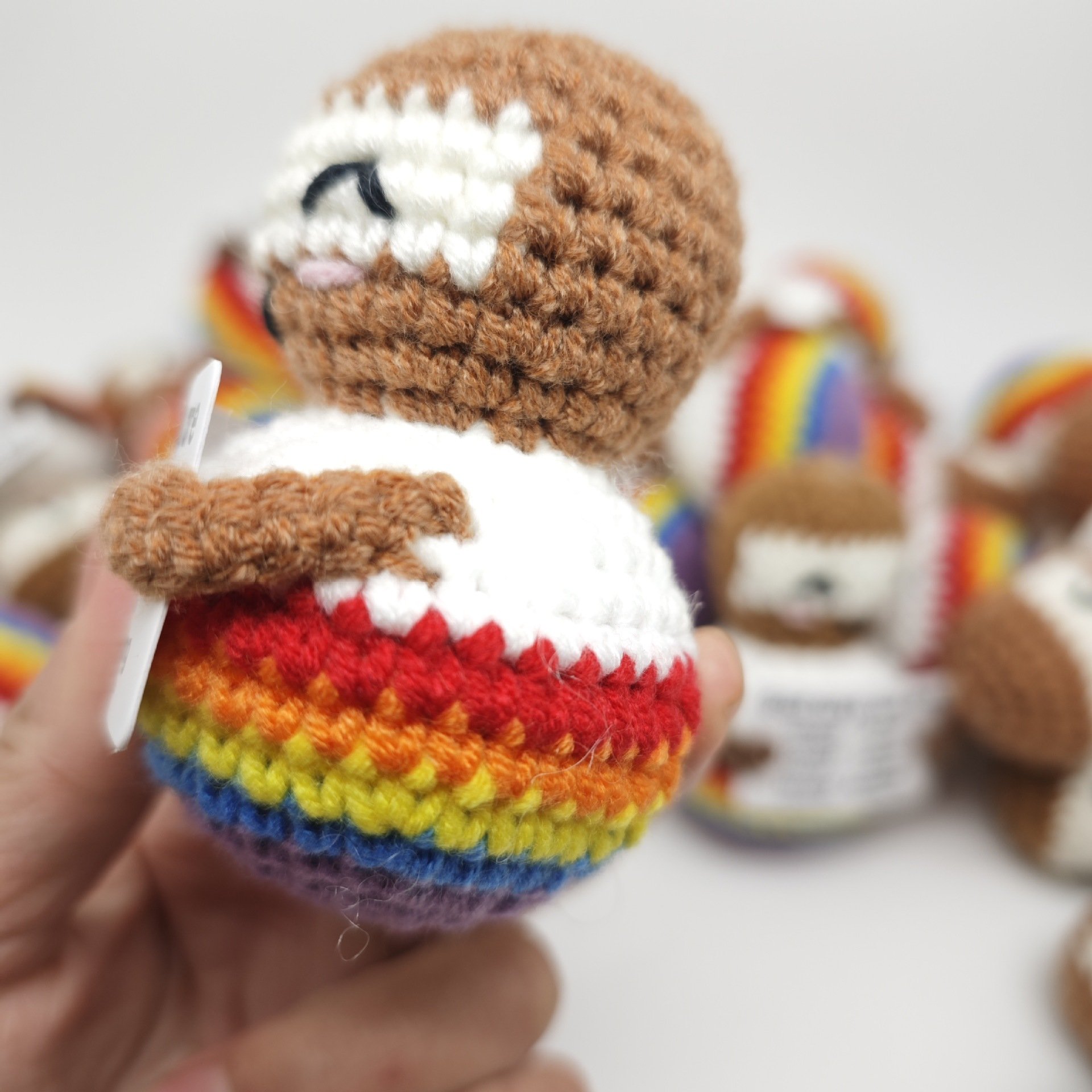 Rainbow Crochet Emotional Support Plush