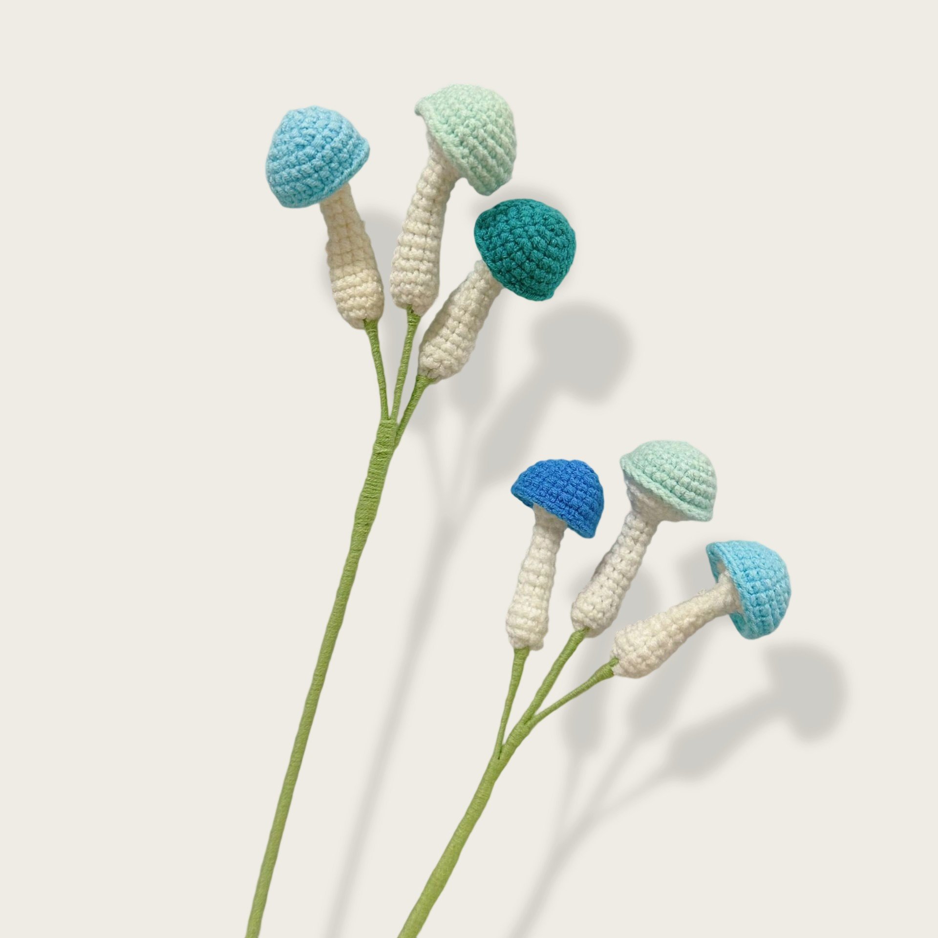 Whimsical Handmade Crochet Mushroom Bouquets