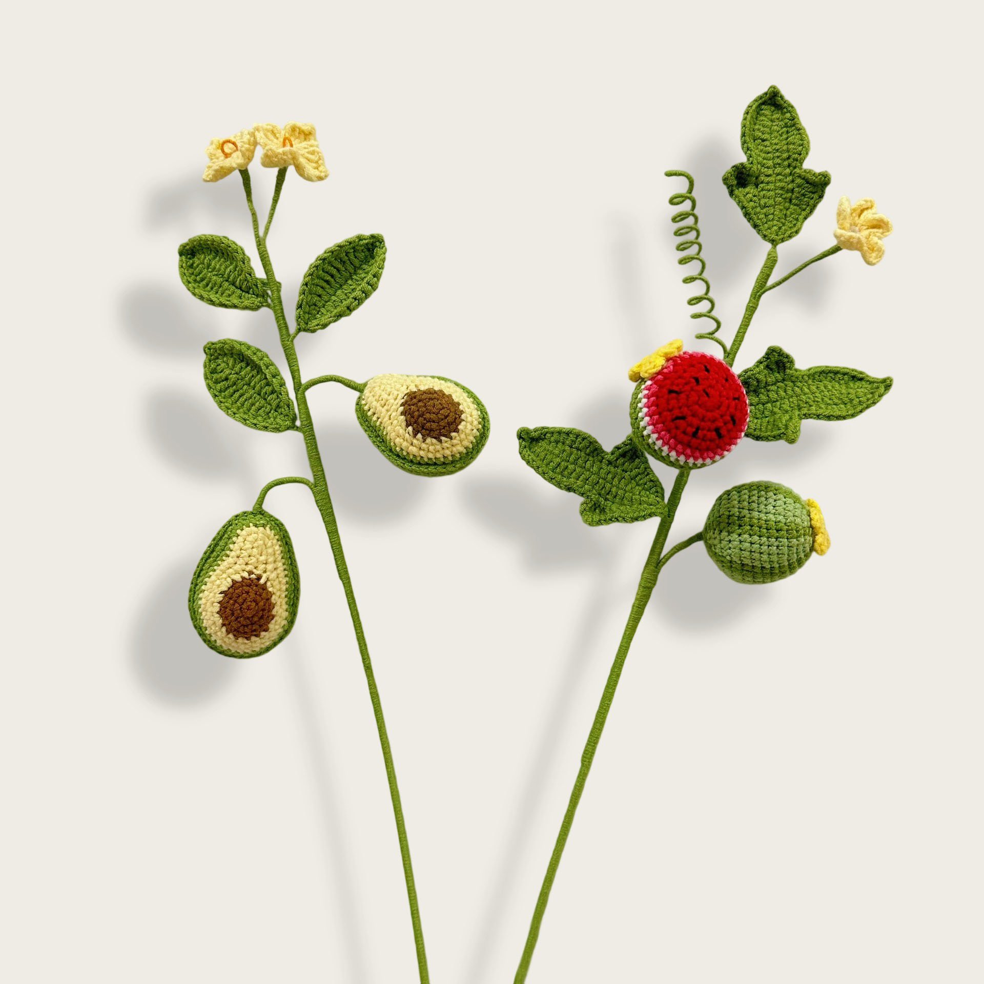 Whimsical Handmade Crochet Fruit and Vegetable Bouquet