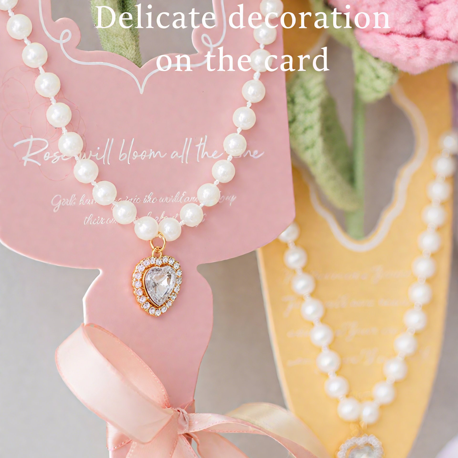 Handmade Crochet Cosmos Flower Bouquets – Yarn Knit Floral Gift with Pearl Bow, 6 Colors, Wine Glass Packaging