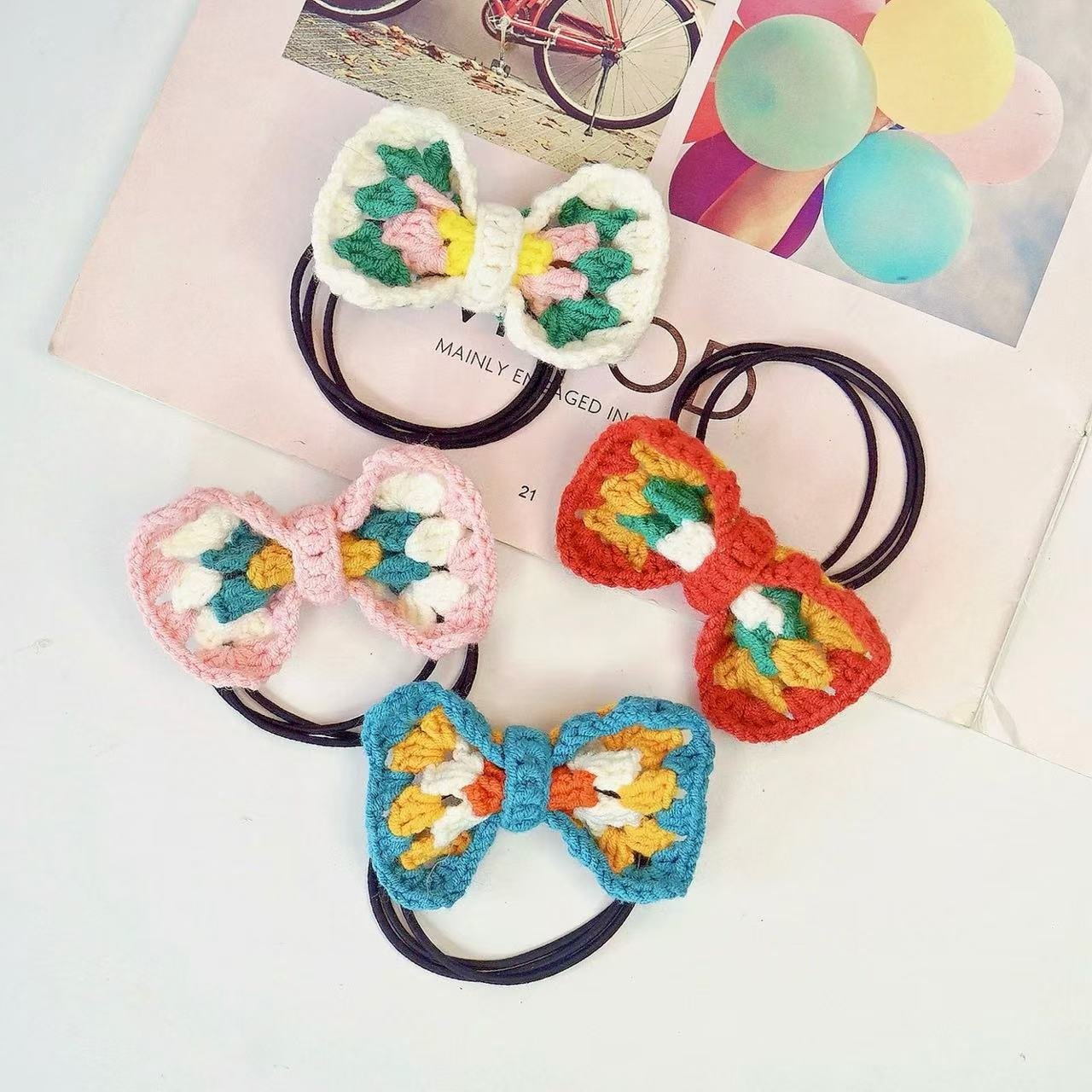 Handmade Granny Square Hair Scrunchies