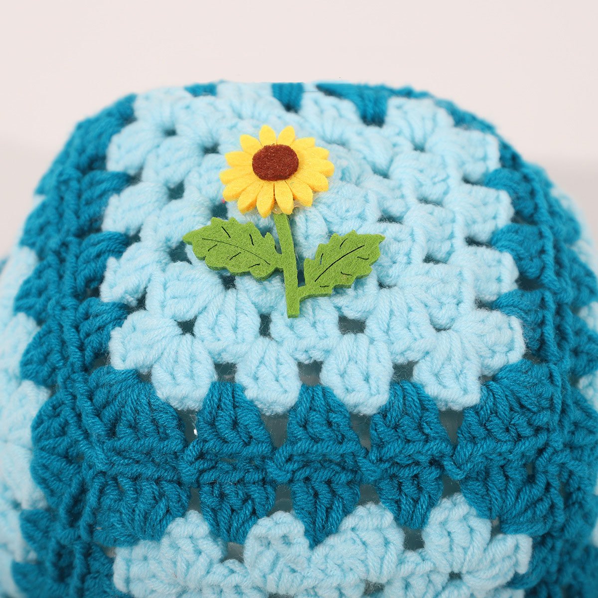 Handmade Crochet Sunflower Bucket Hat