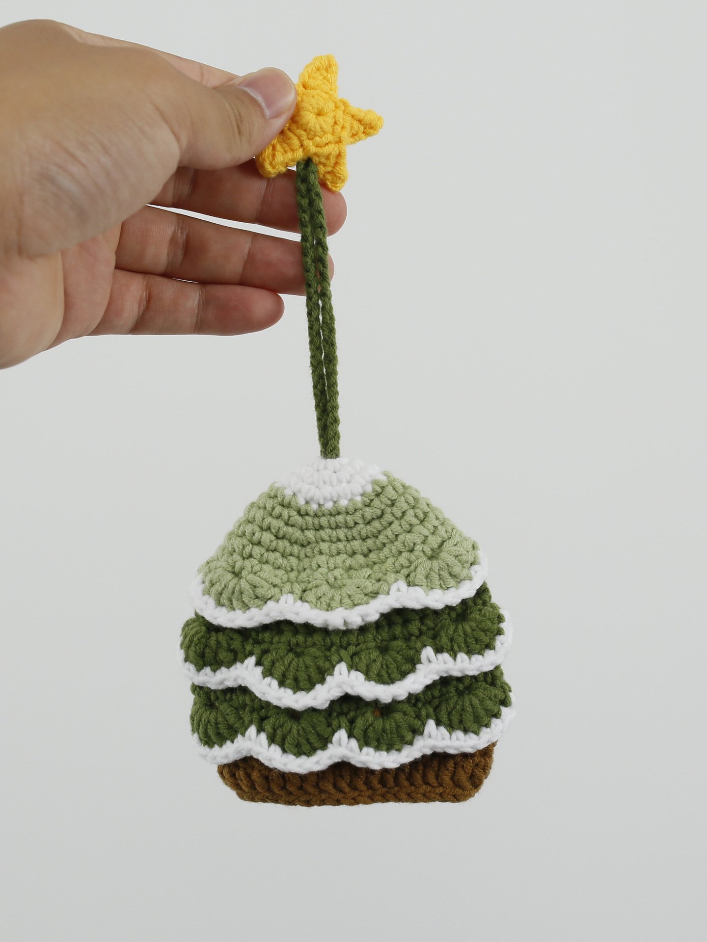 Handmade Crochet Christmas Tree Key Holder