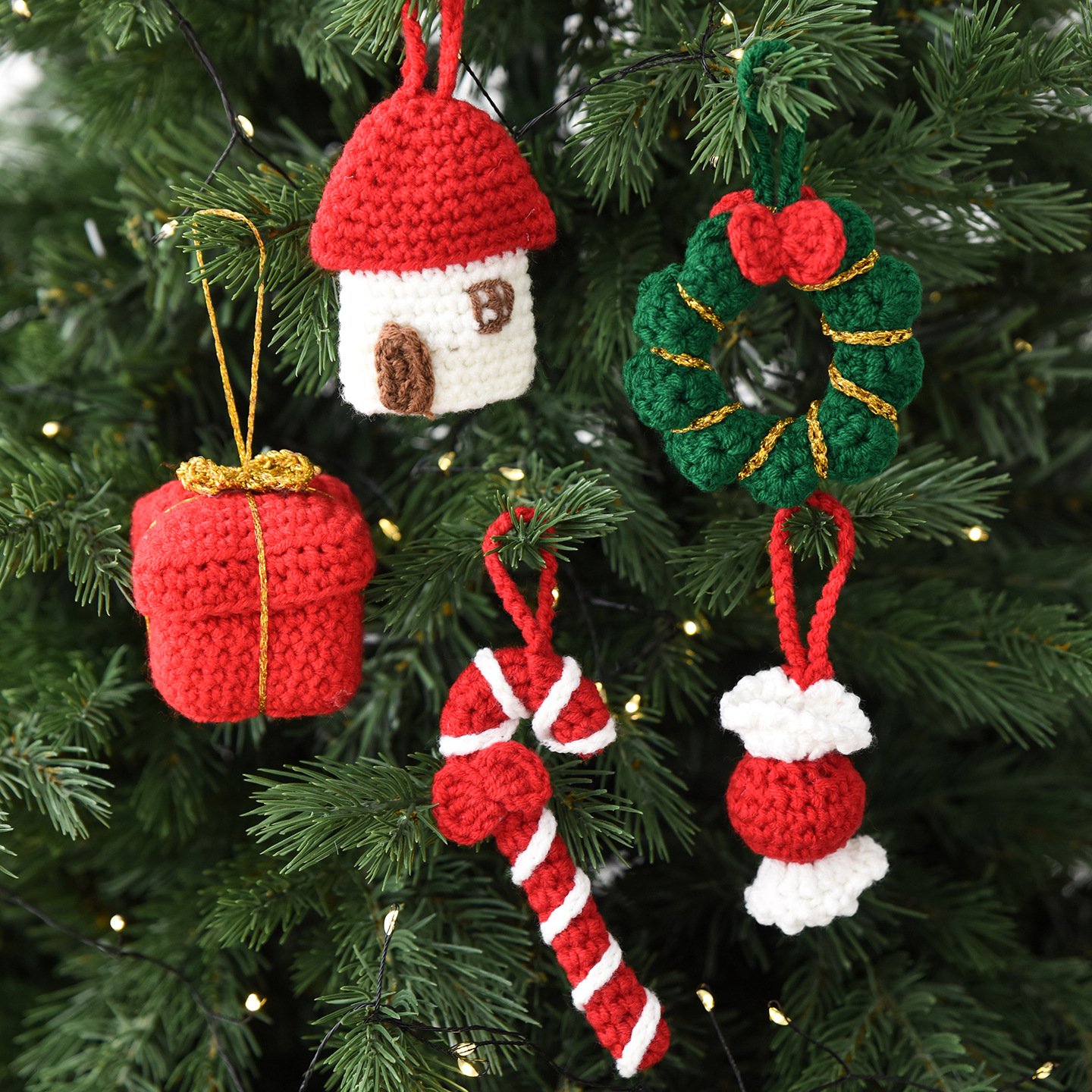 Handmade Crochet Christmas Tree Ornaments