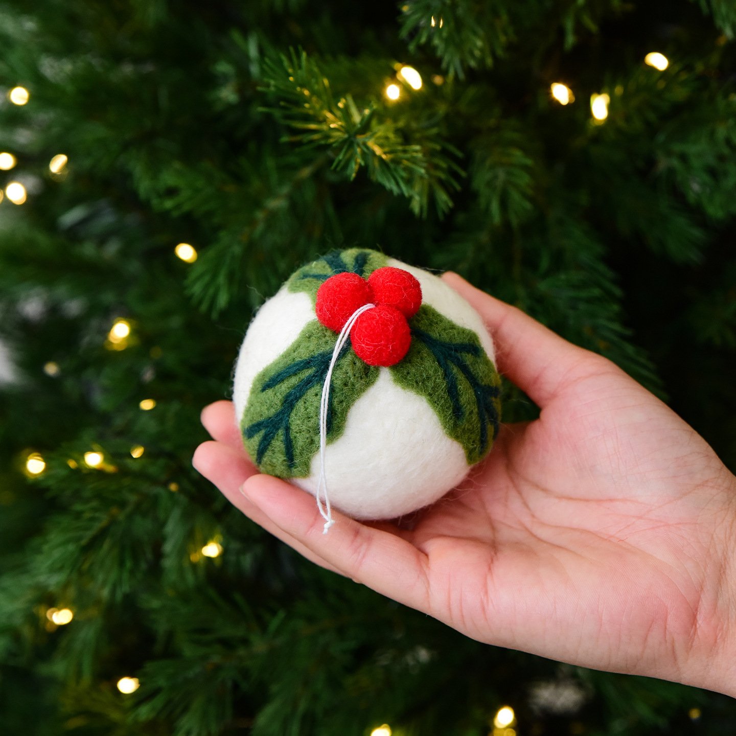 Handmade Wool Felt Christmas Balls