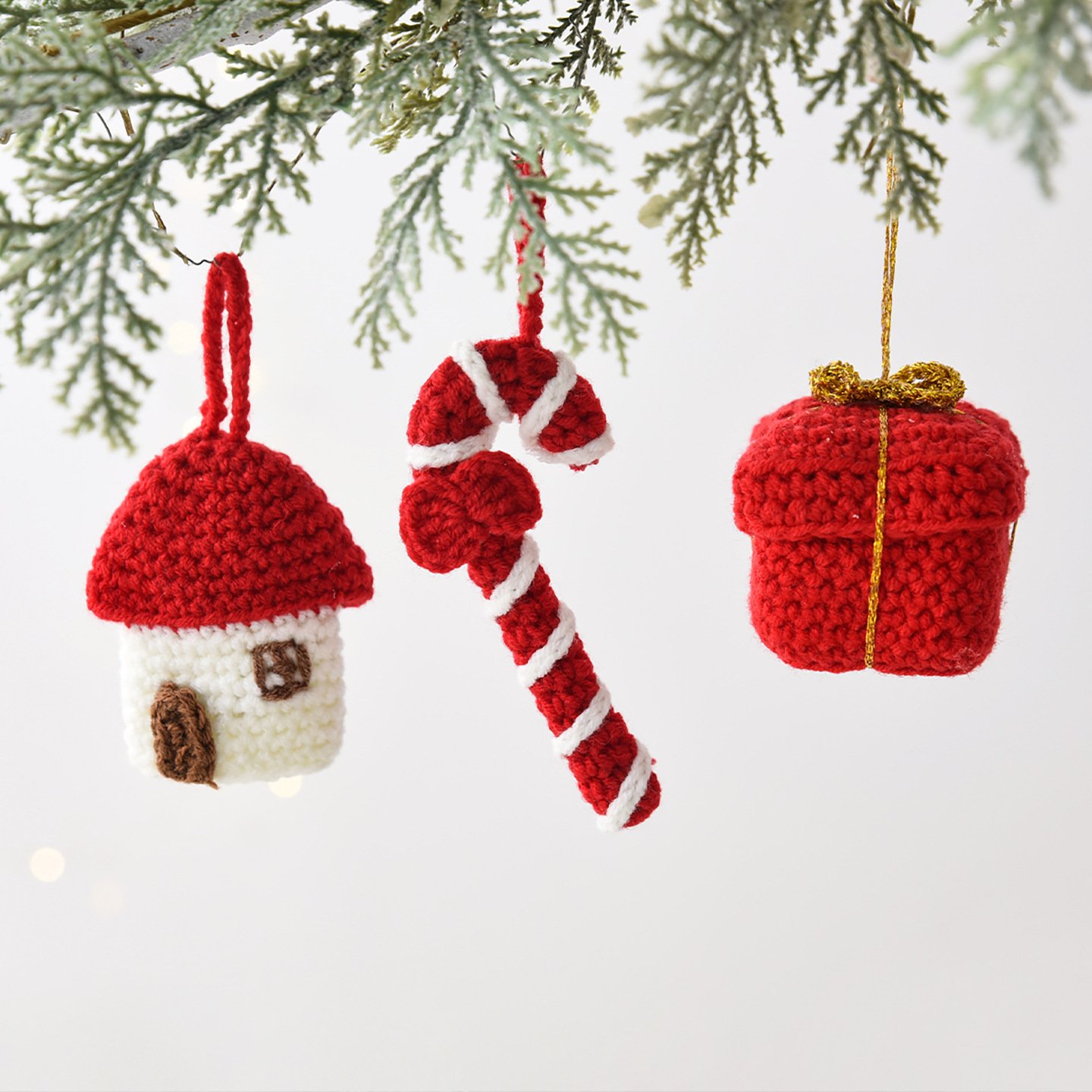 Handmade Crochet Christmas Tree Ornaments