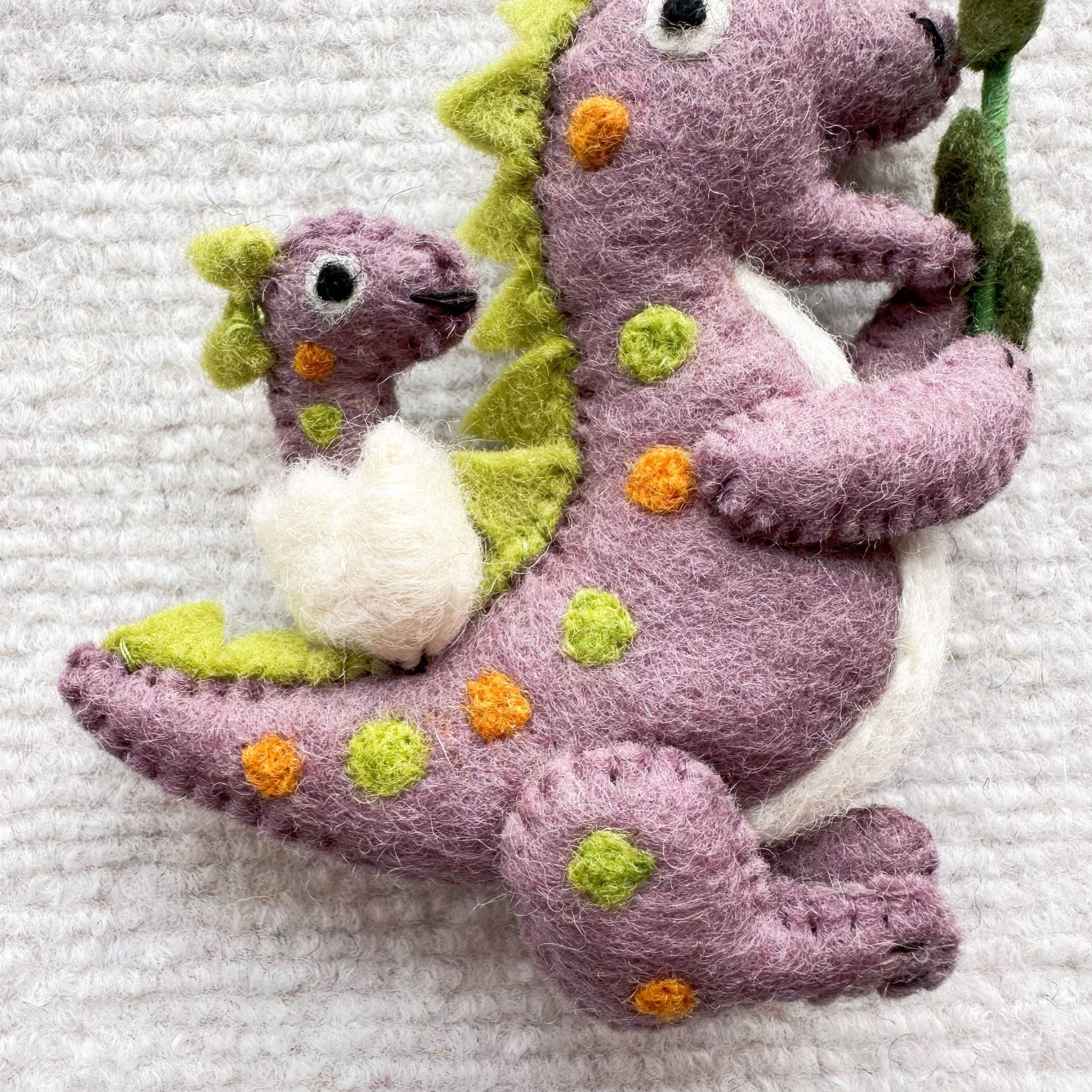 Handmade Felt Dinosaur Charms