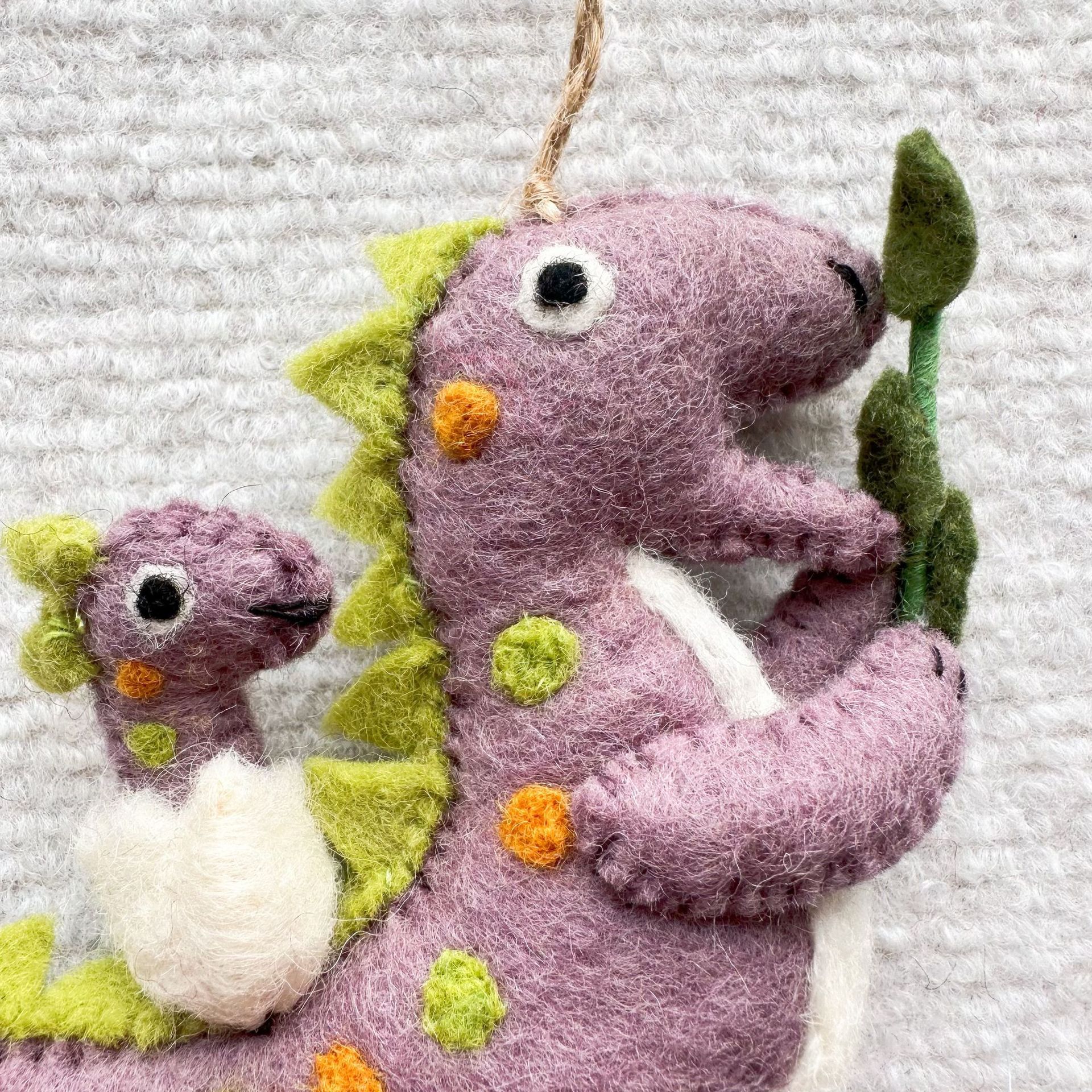 Handmade Felt Dinosaur Charms