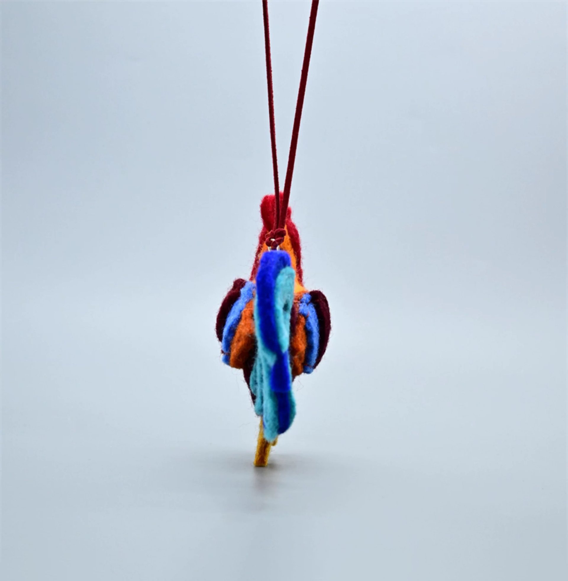 Handmade Felt Chicken Keychain