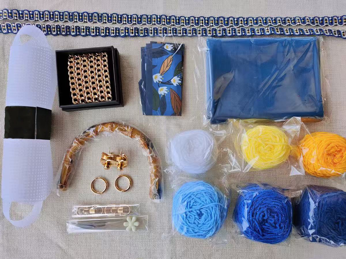 Handmade Starry Night Crochet Bag