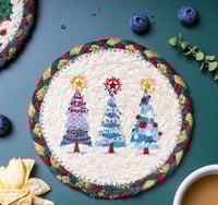 Three Christmas trees