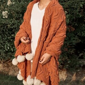 Brick Red blanket and pillow cover set